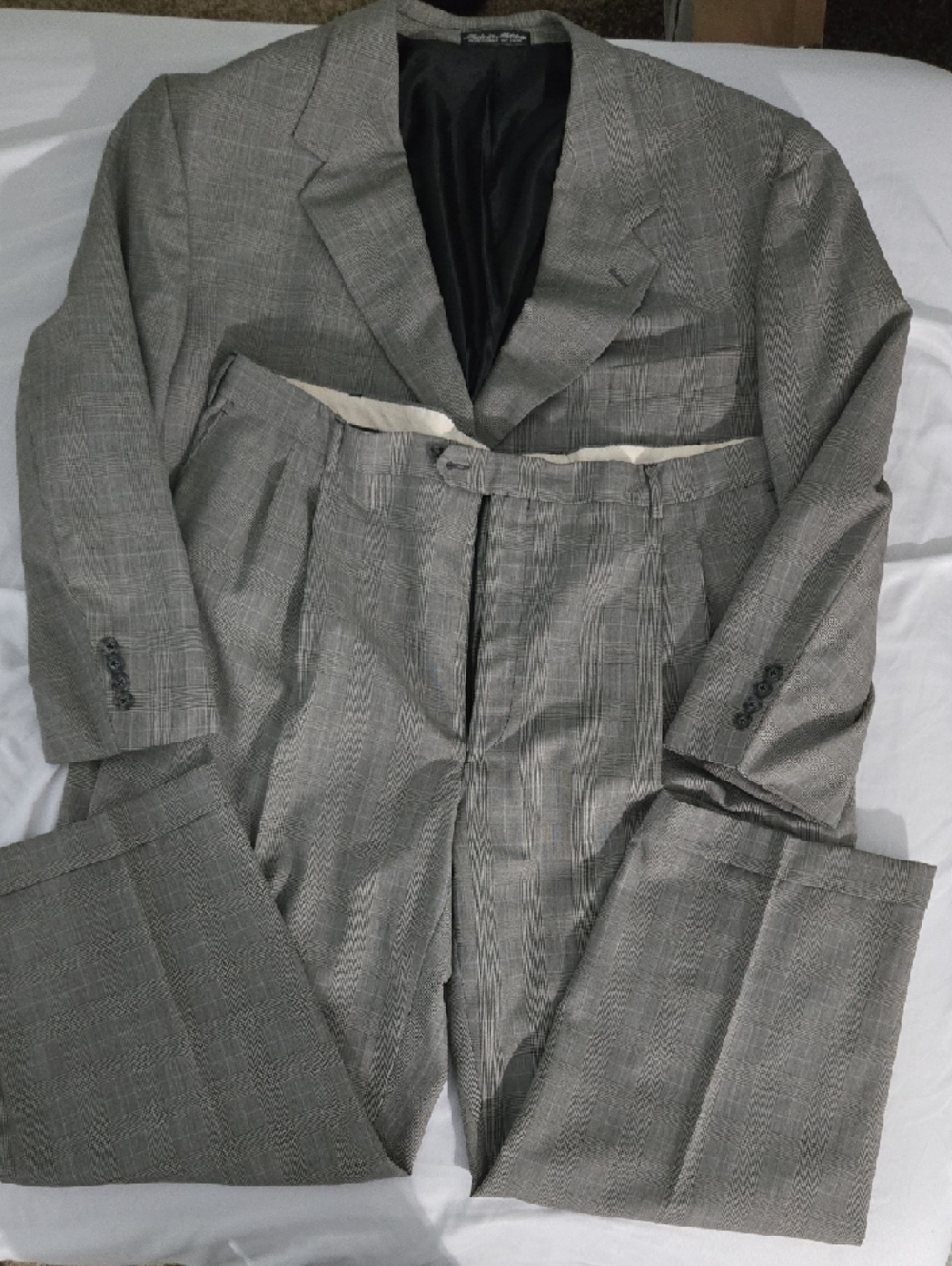 Men's Gray Plaid Suit